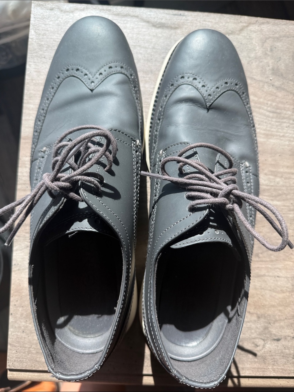 Cole Haan Classic Men’s Wingtip Oxford Lace-Up in Gray